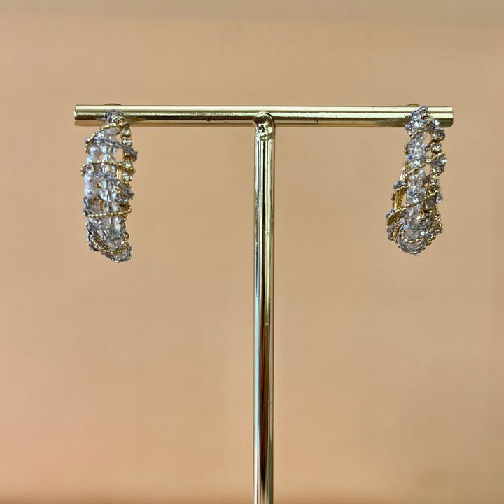 Handmade pearls hoops