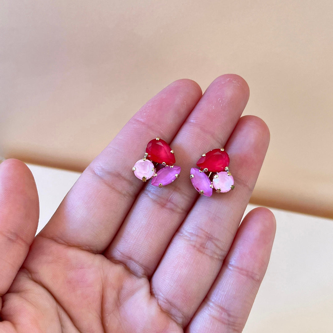 Multipink Swarovski crystals set