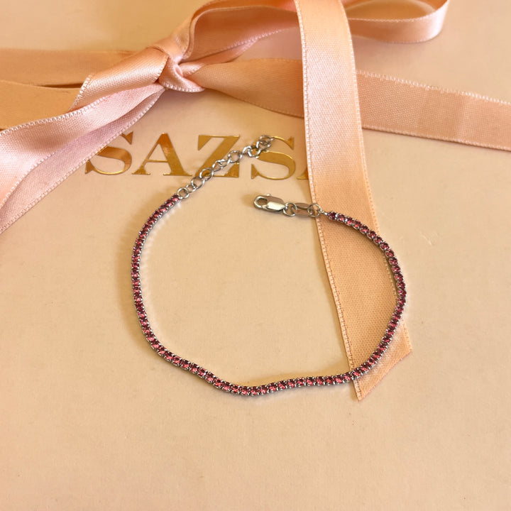 Magenta zircone bracelet