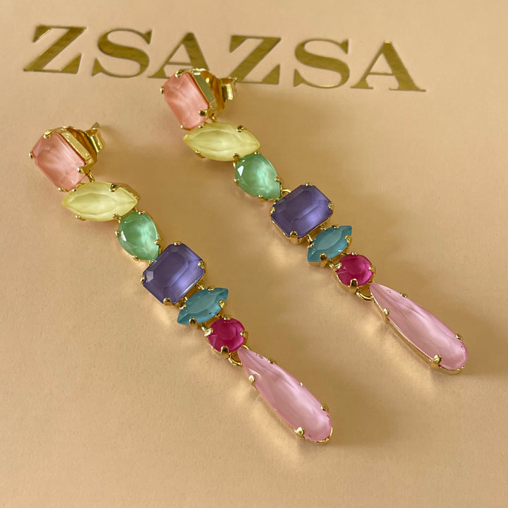 Multicolour Pastel swarovski crystals set