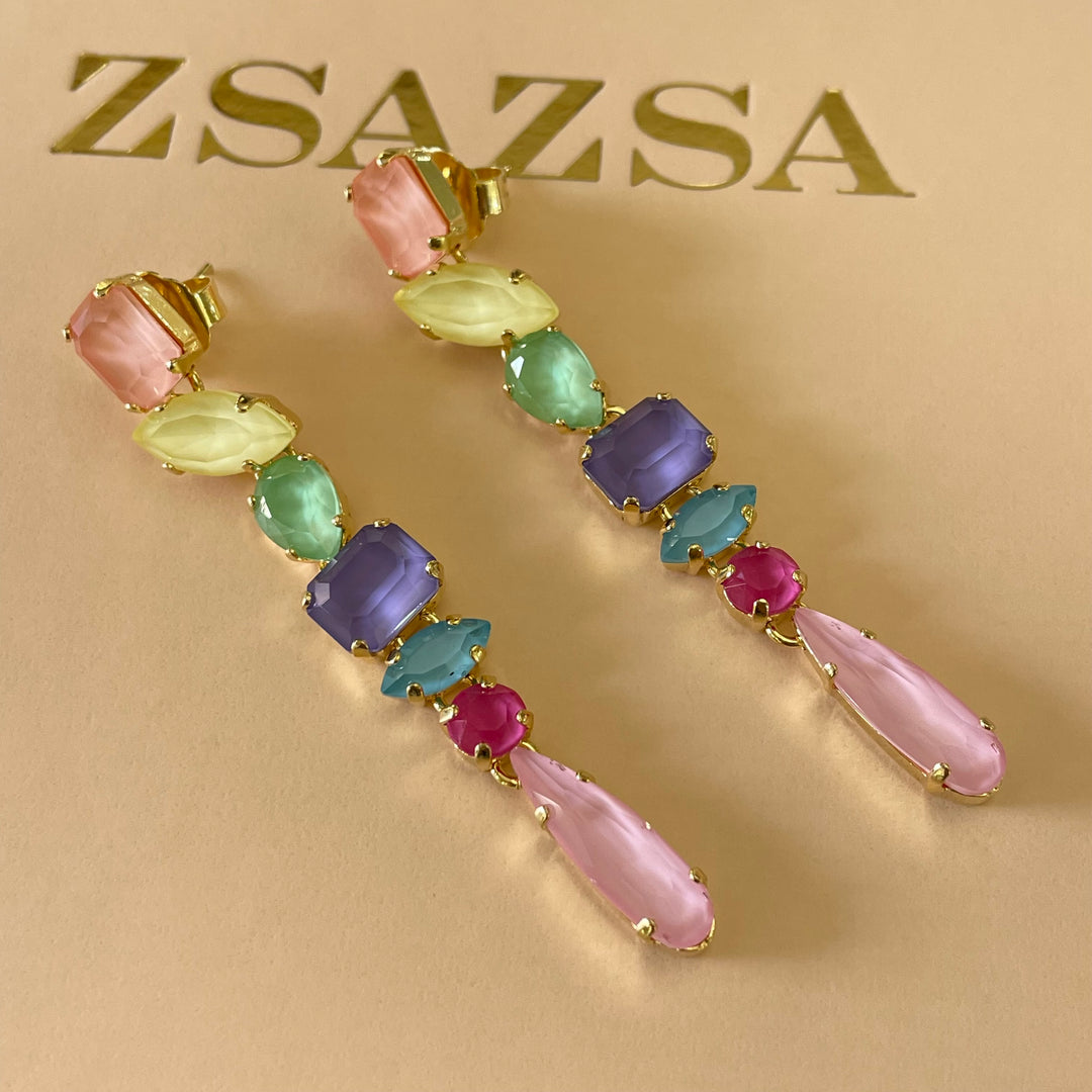 Multicolour Pastel swarovski crystals set