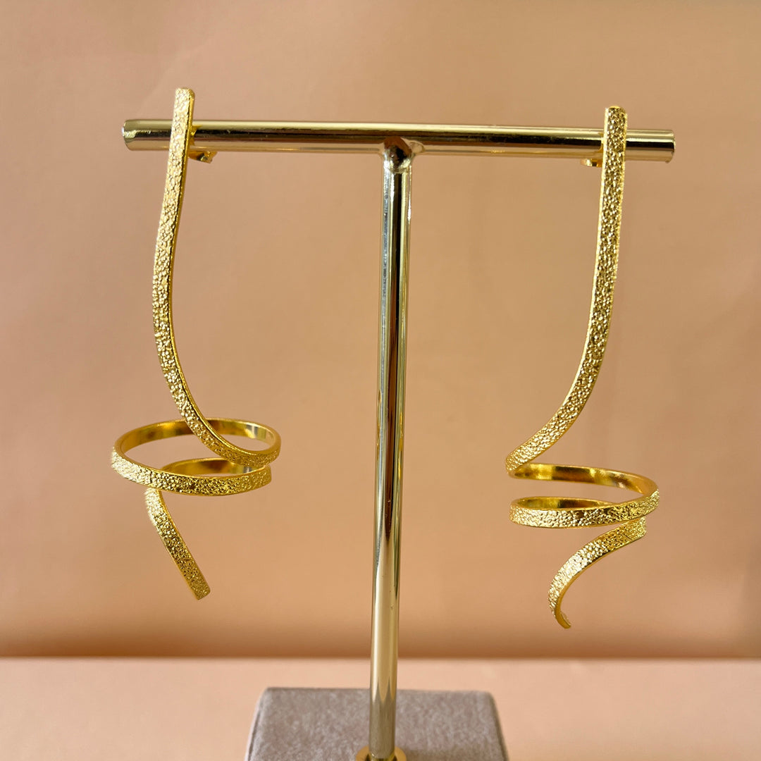 Gold handmade earrings