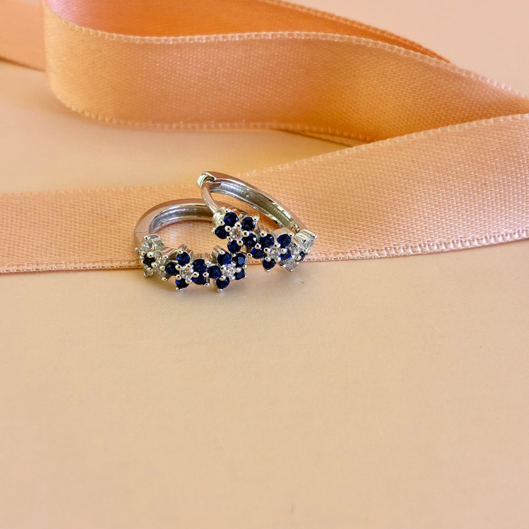 Royal blue sterling silver zircone set