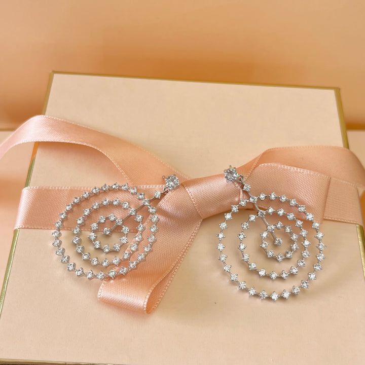 Silver zircone earrings