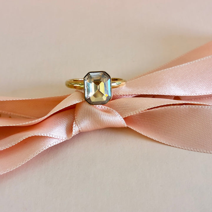 Bronze casual rectangular ring