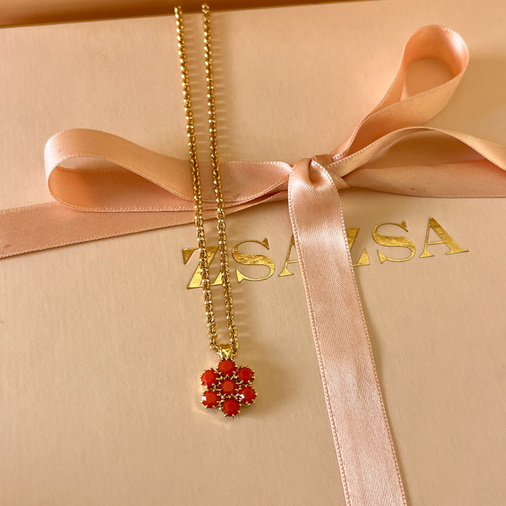 Orange Swarovski crystals set