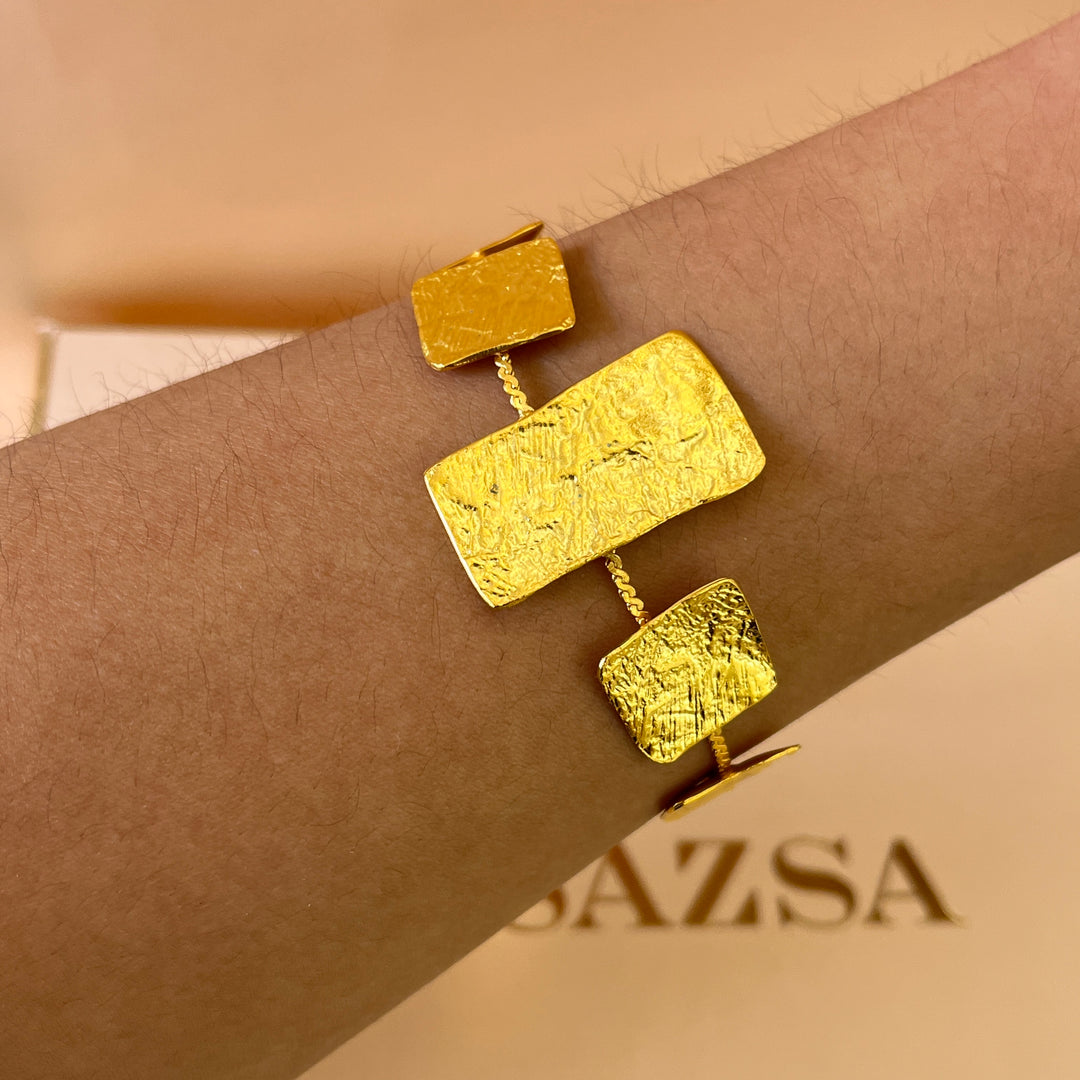 Geometric gold handmade set