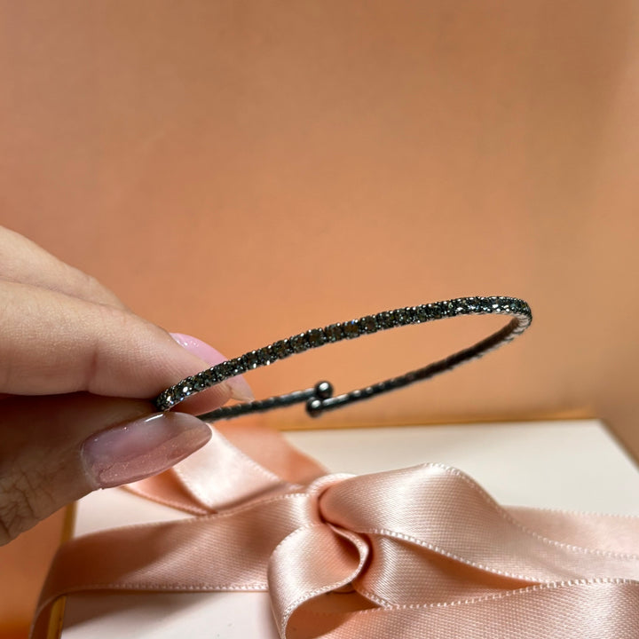 Dainty dark grey bangle