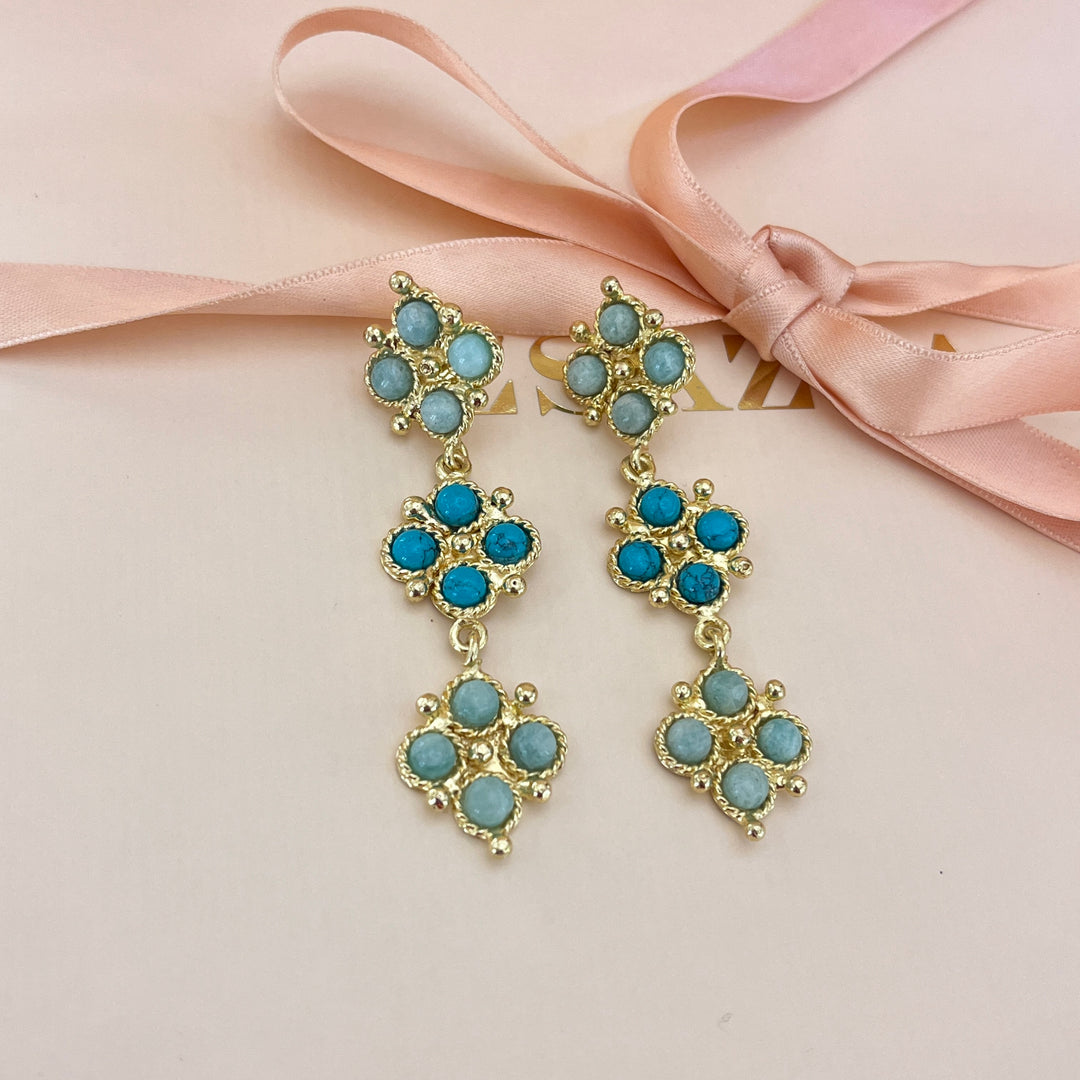 Turquoise & mint handmade set