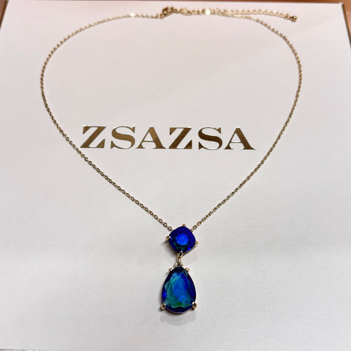 Royal blue teardrop pendant