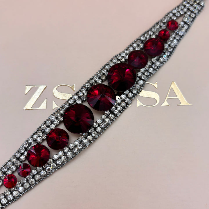 Rhinestone red bracelet