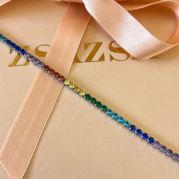 Multicolour zircone bracelet