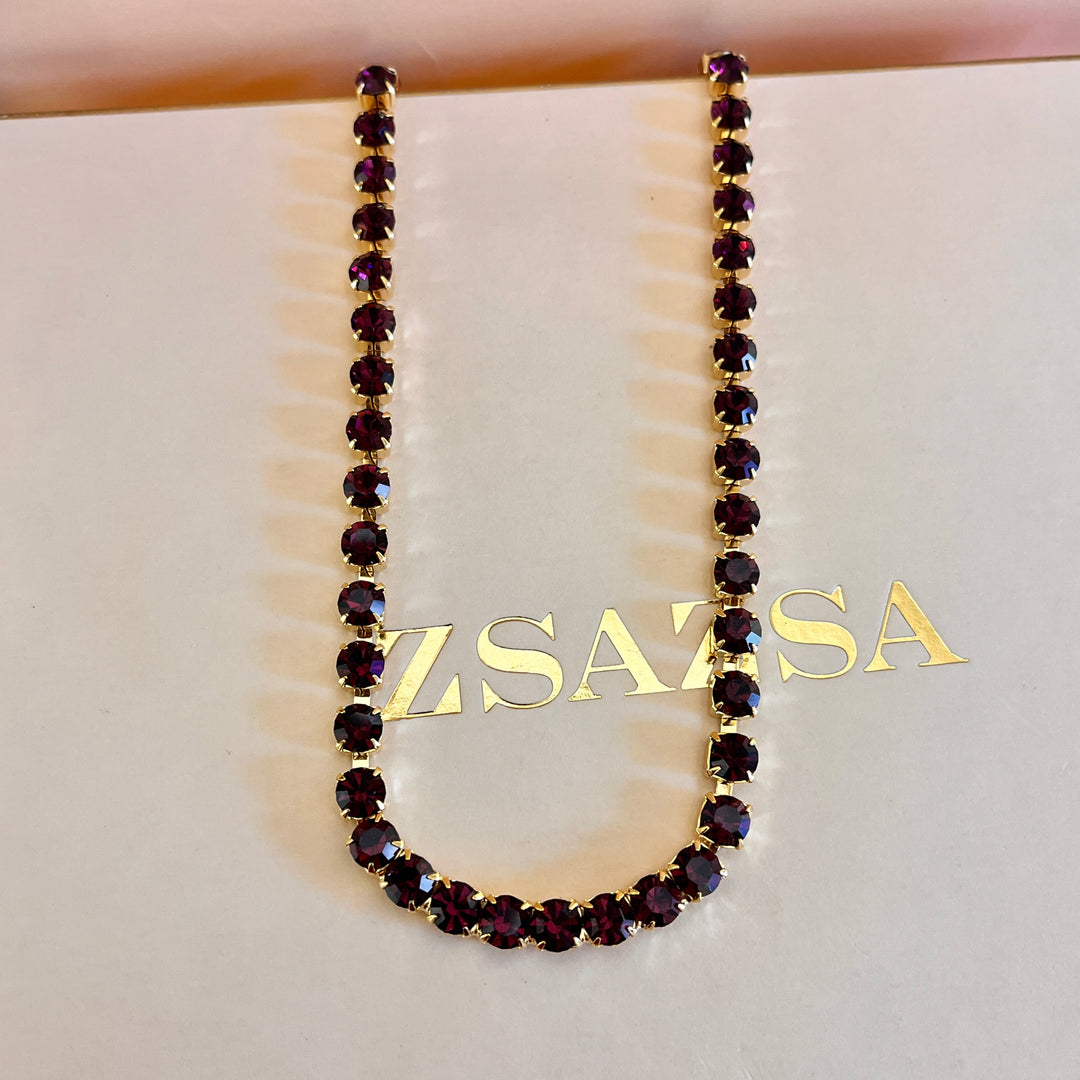 Purple Preciosa crystals set