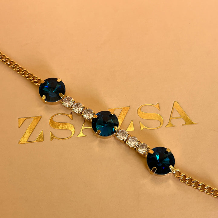 Dark Verdemar preciosa crystals bracelet