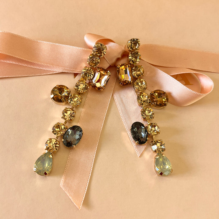 Multicolour Swarovski crystals earrings