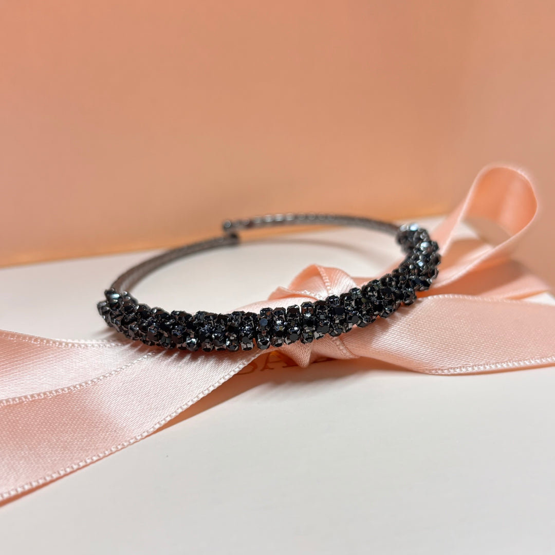 Black rhinestone bangle