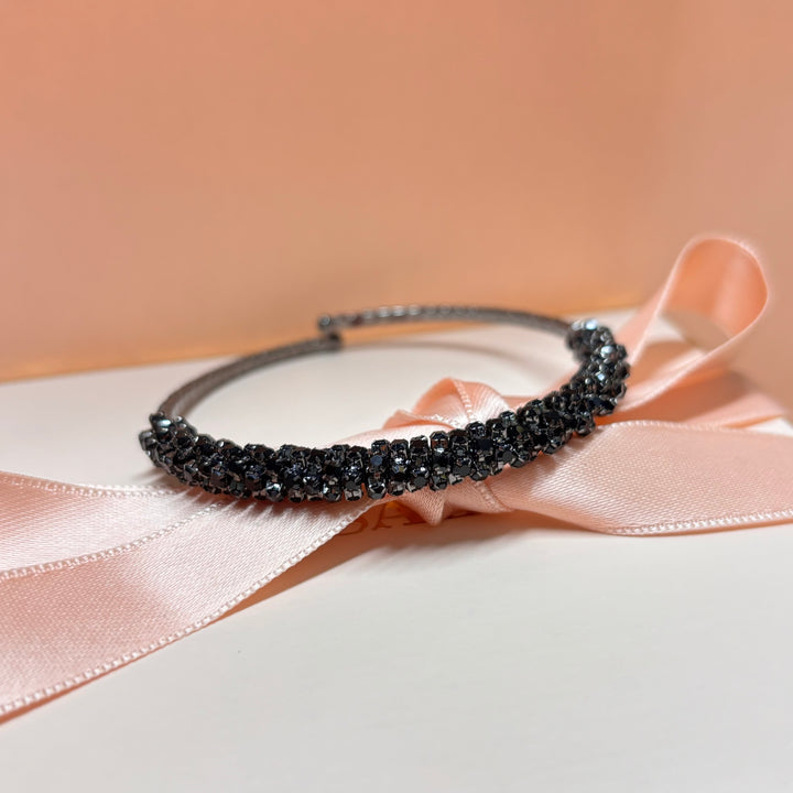 Black rhinestone bangle