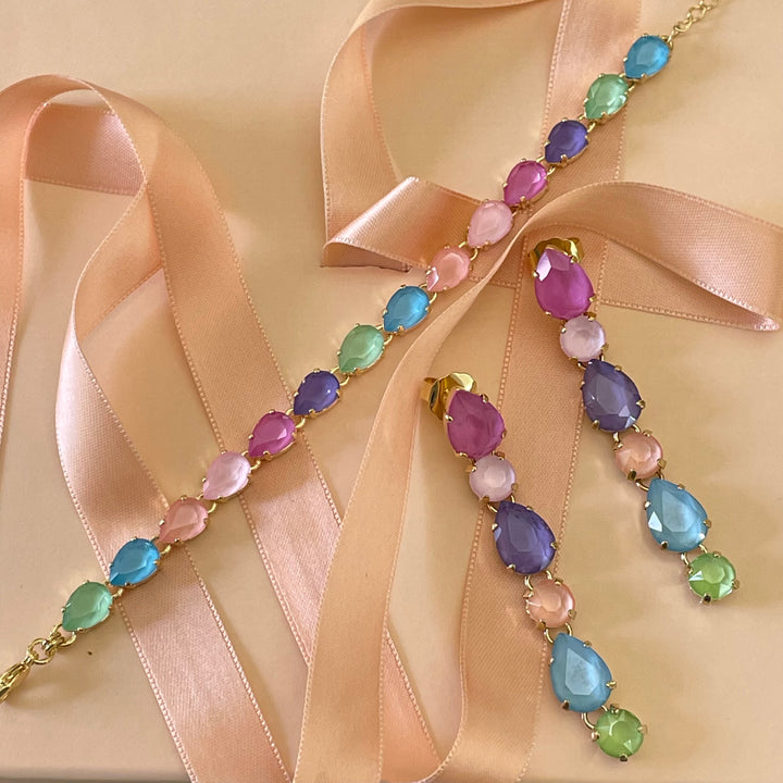 Multicolour Swarovski crystals Set