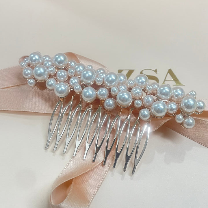 Pearl Cluster Hair Comb