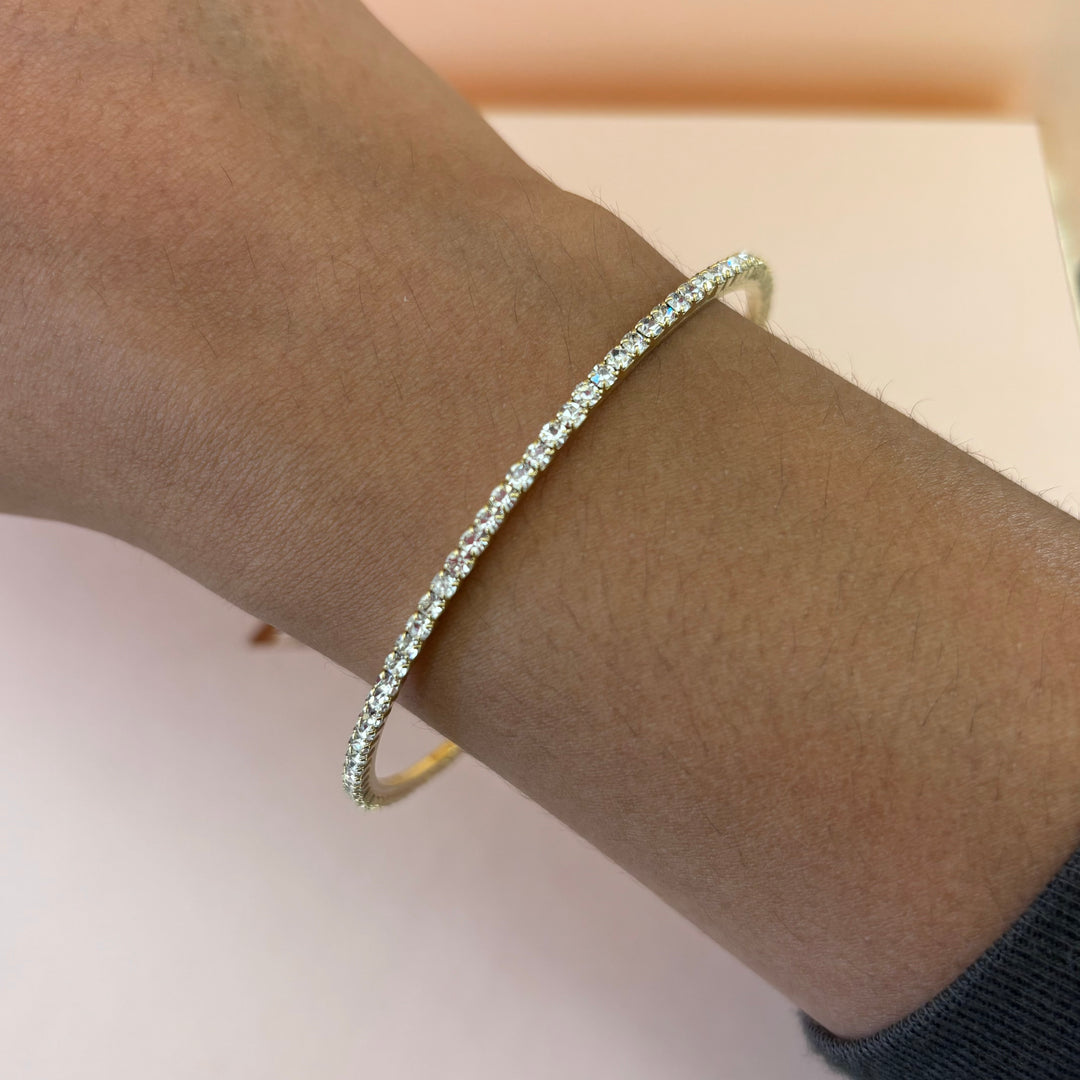 Thin rhinestone bangle