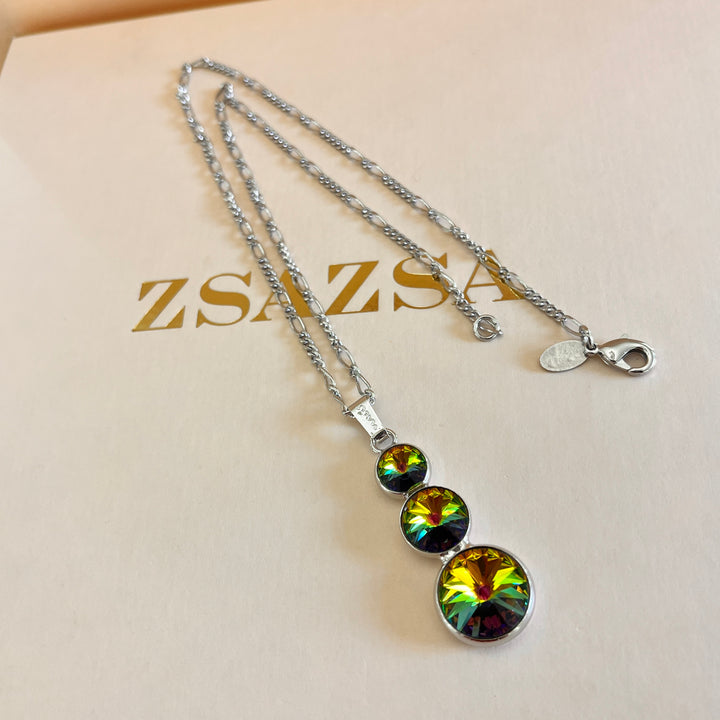 Watermelon Swarovski crystals pendant