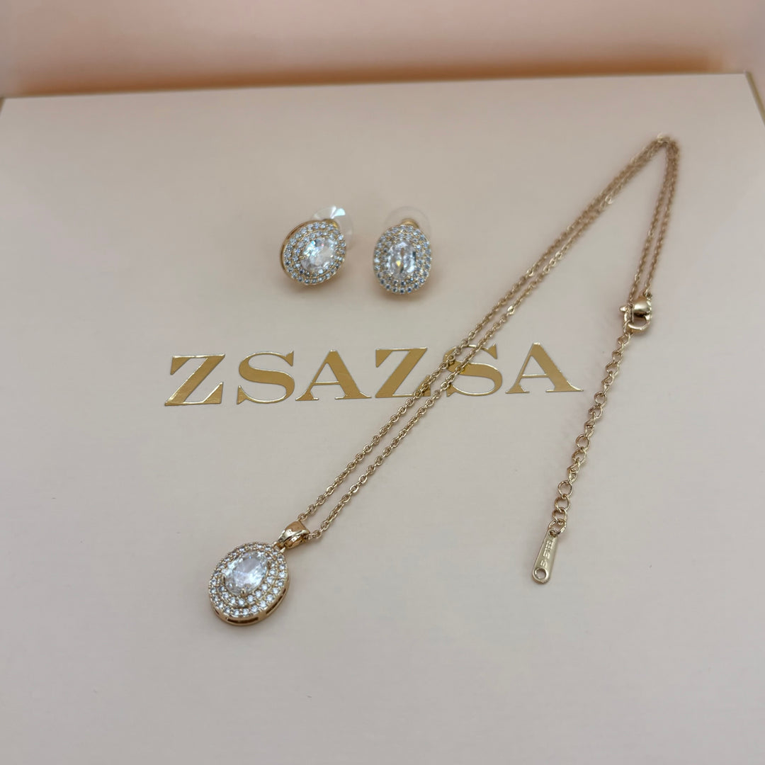 Oval zircone set
