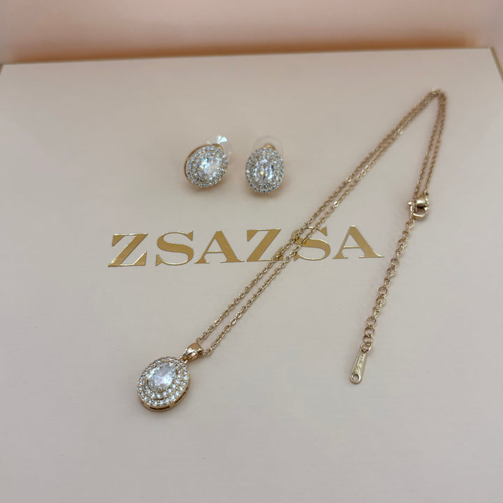 Oval zircone set