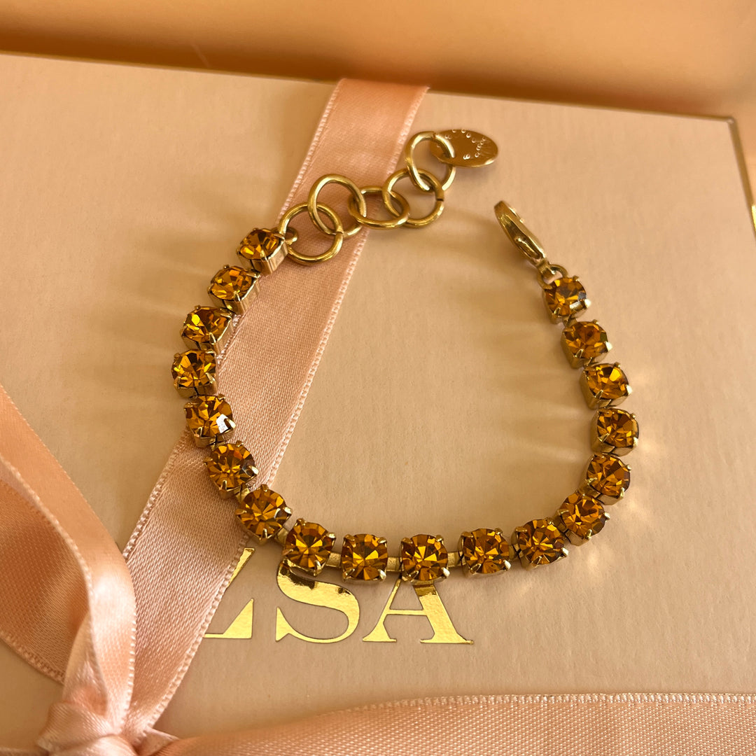Topaz Swarovski crystals bracelet