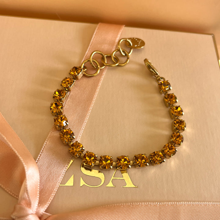 Topaz Swarovski crystals bracelet