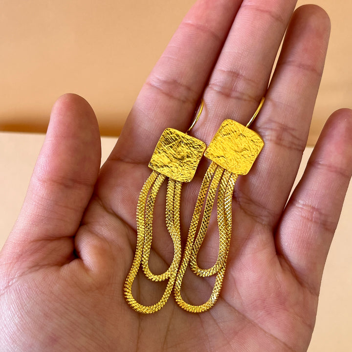 Geometric gold handmade set