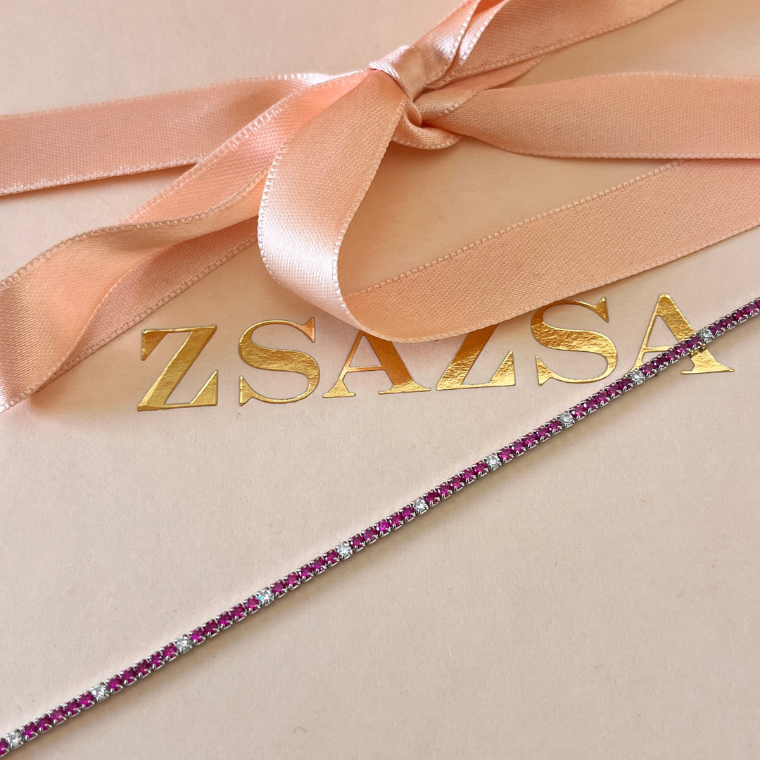Fuchsia zircone bracelet