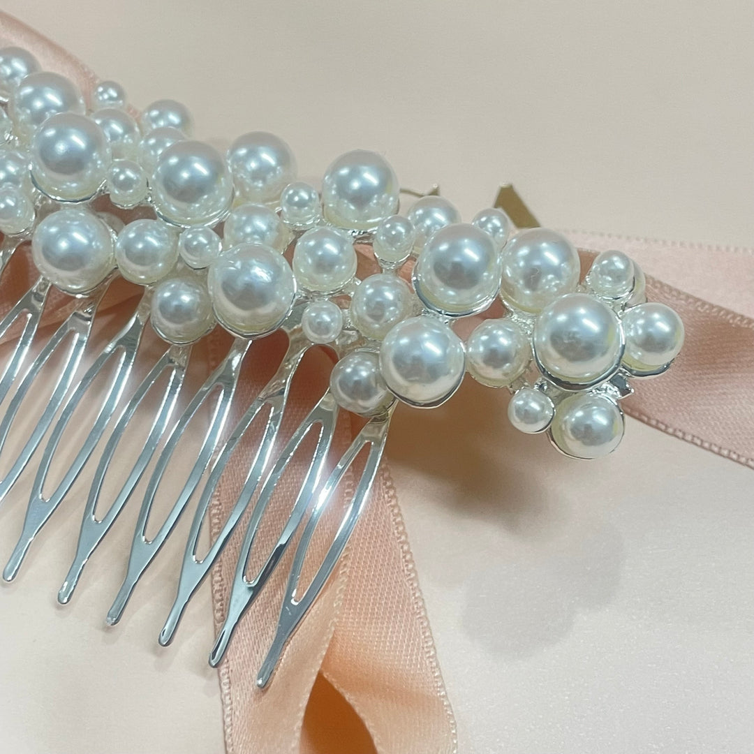 Pearl Cluster Hair Comb