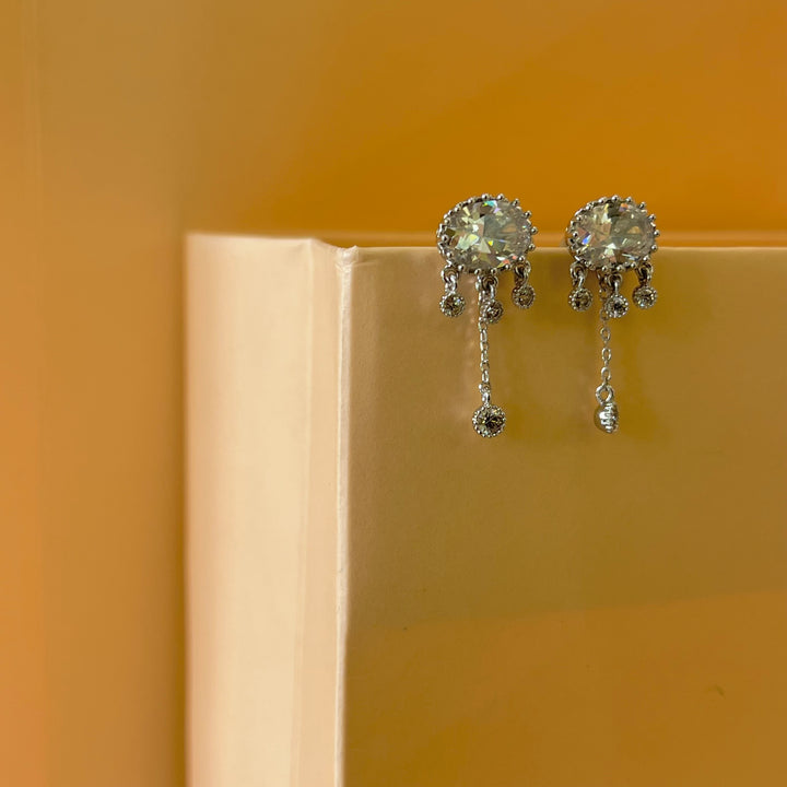 Silver zircone earrings