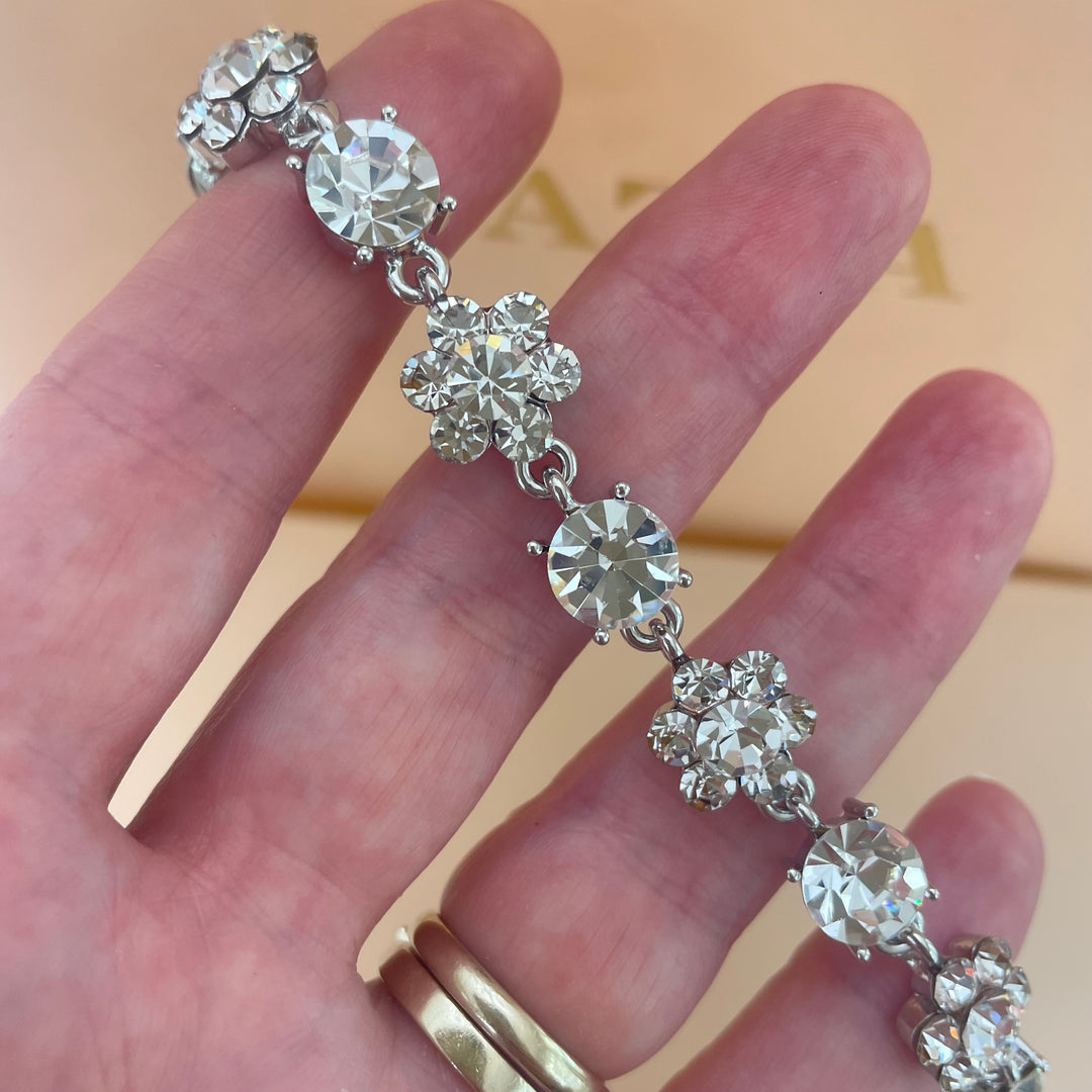Silver Swarovski Crystals bracelet