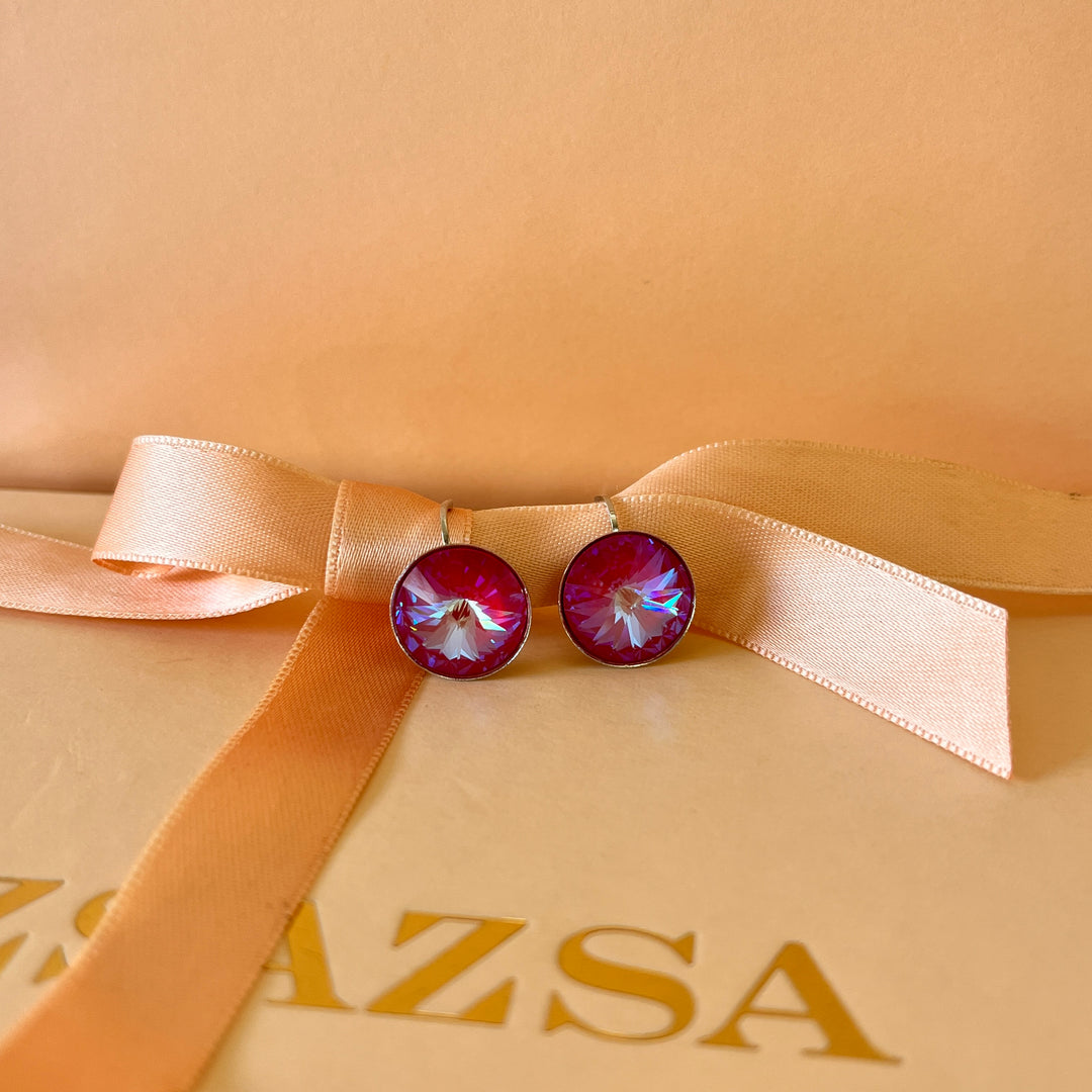 Fuchsia Swarovski crystals set