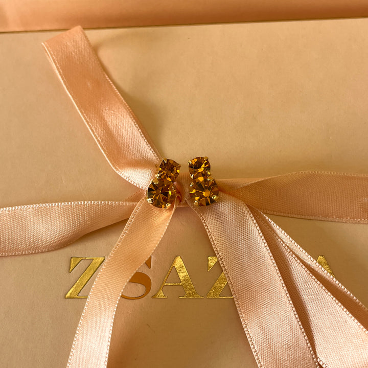 Topaz preciosa crystals studs