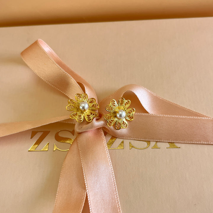 Aurora borealis Swarovski crystals and pearls handmade set