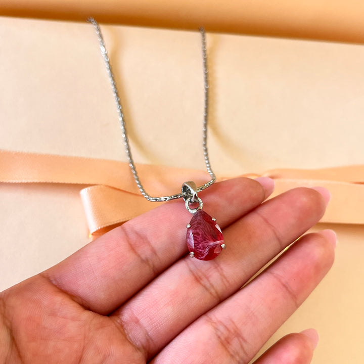 Magenta teardrop Swarovski Crystals set