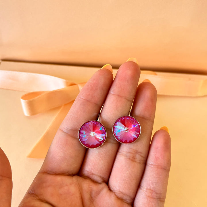 Fuchsia Swarovski crystals set