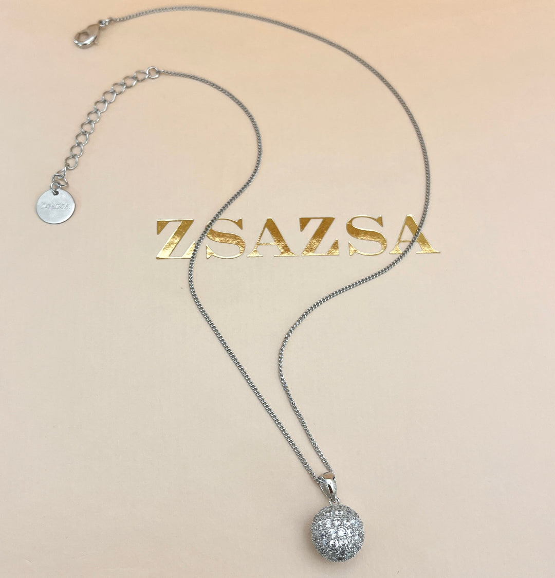 Silver zircone ball set