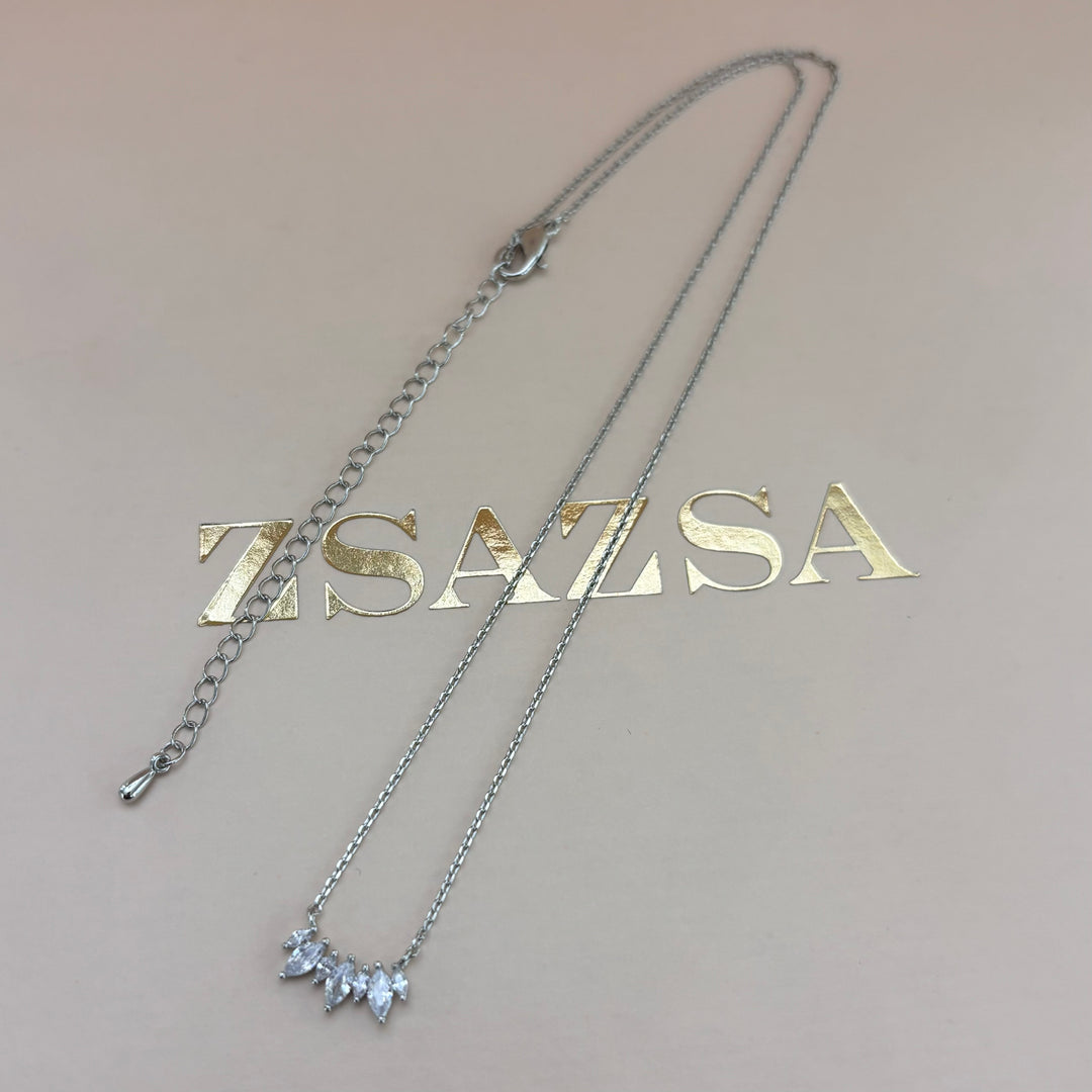 Dainty marquise necklace