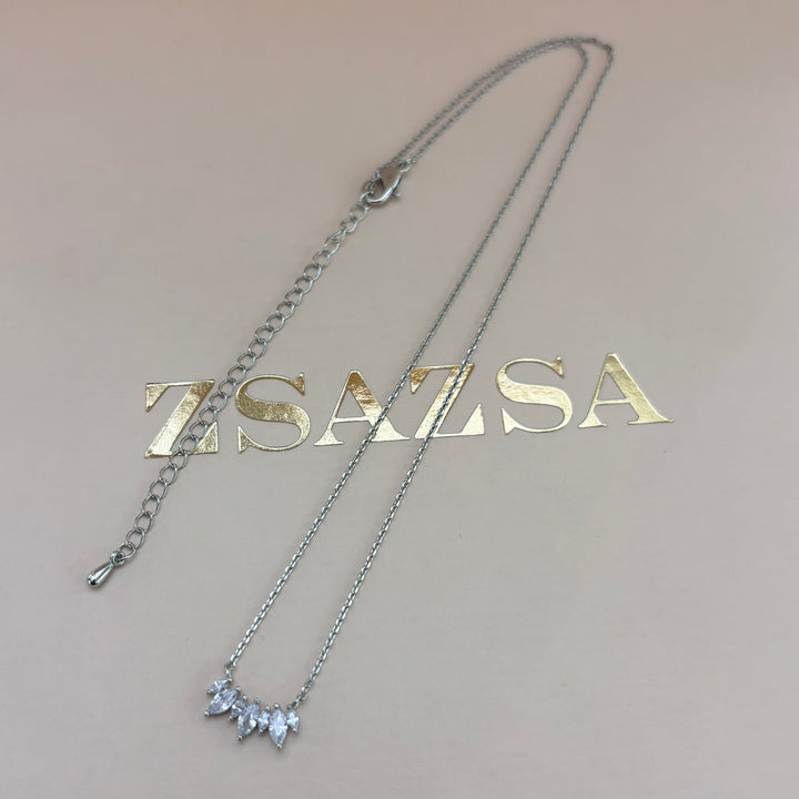 Dainty marquise necklace