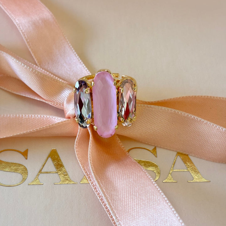 Elegant Light pink Swarovski crystals set