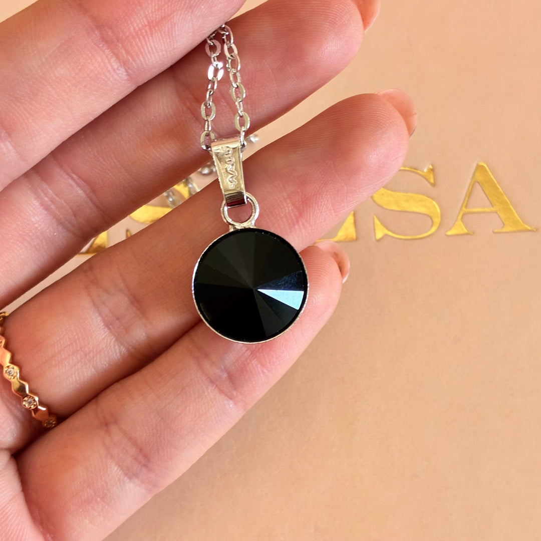 Black Swarovski crystals set