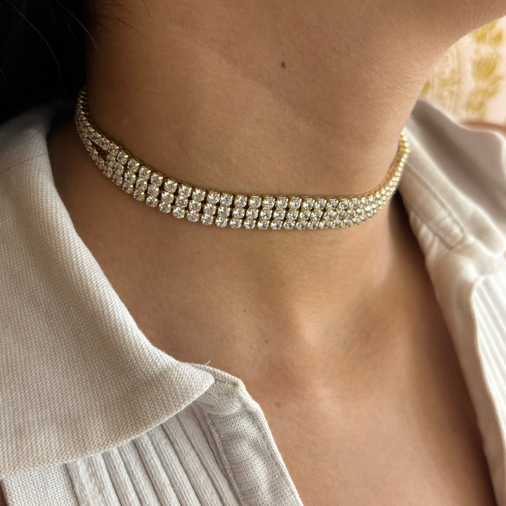 Rhinestone choker