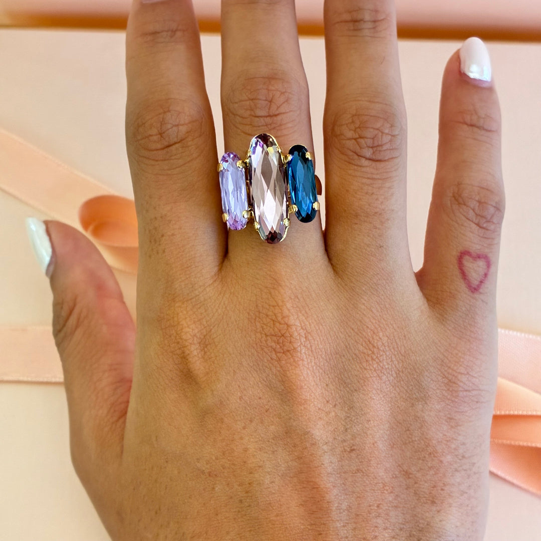 Elegant Lilac Swarovski crystals set