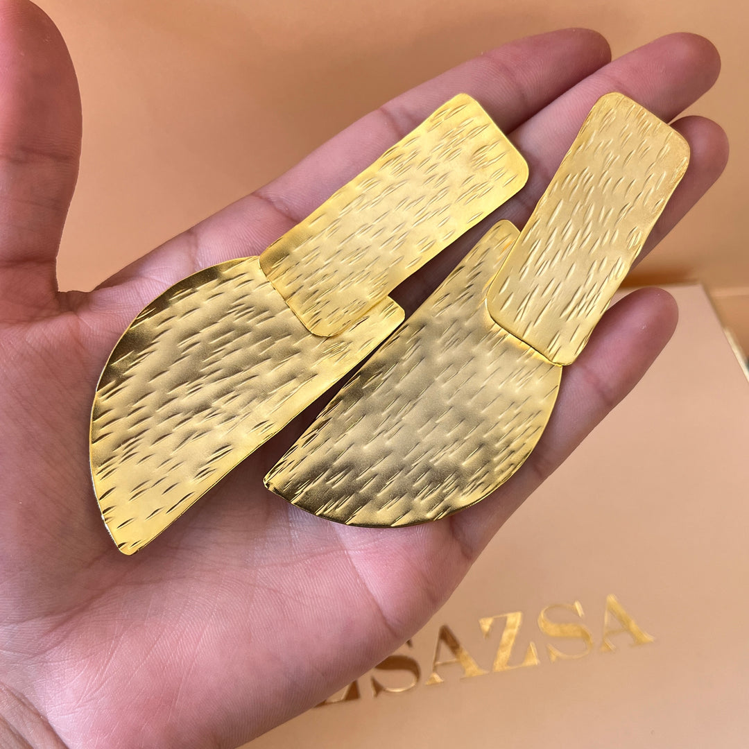 Gold handmade earrings