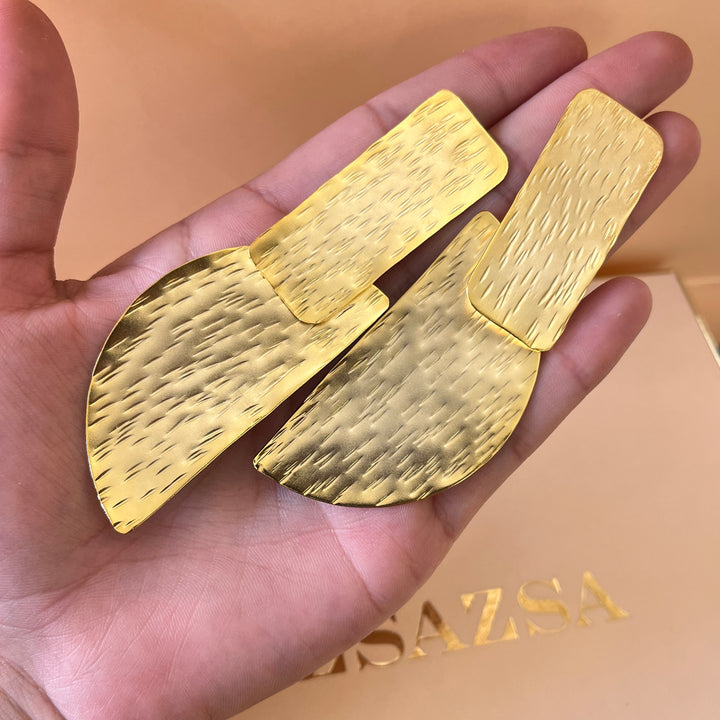 Gold handmade earrings