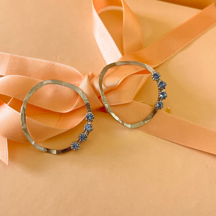 Light blue Preciosa crystals handmade set