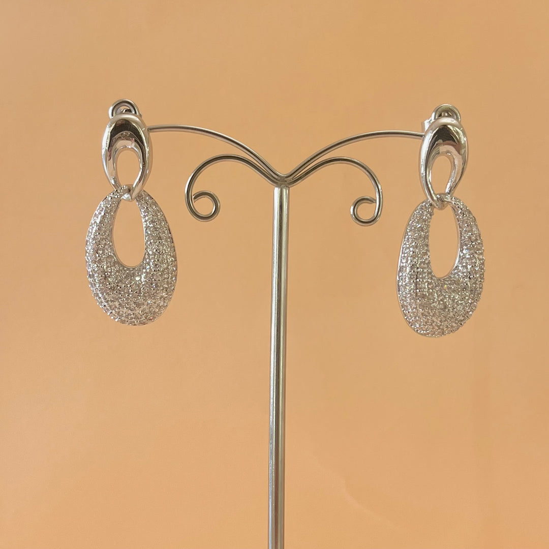 Silver zircone earrings